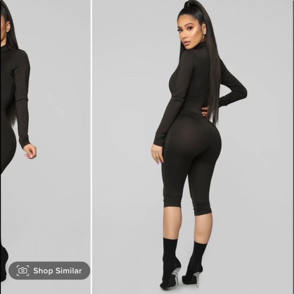 Black crop jumpsuit never worn